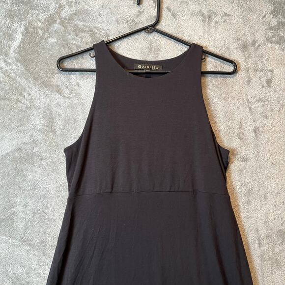 Athleta Santorini High Neck Solid Dress Black Size Small Tall - Picture 4 of 7